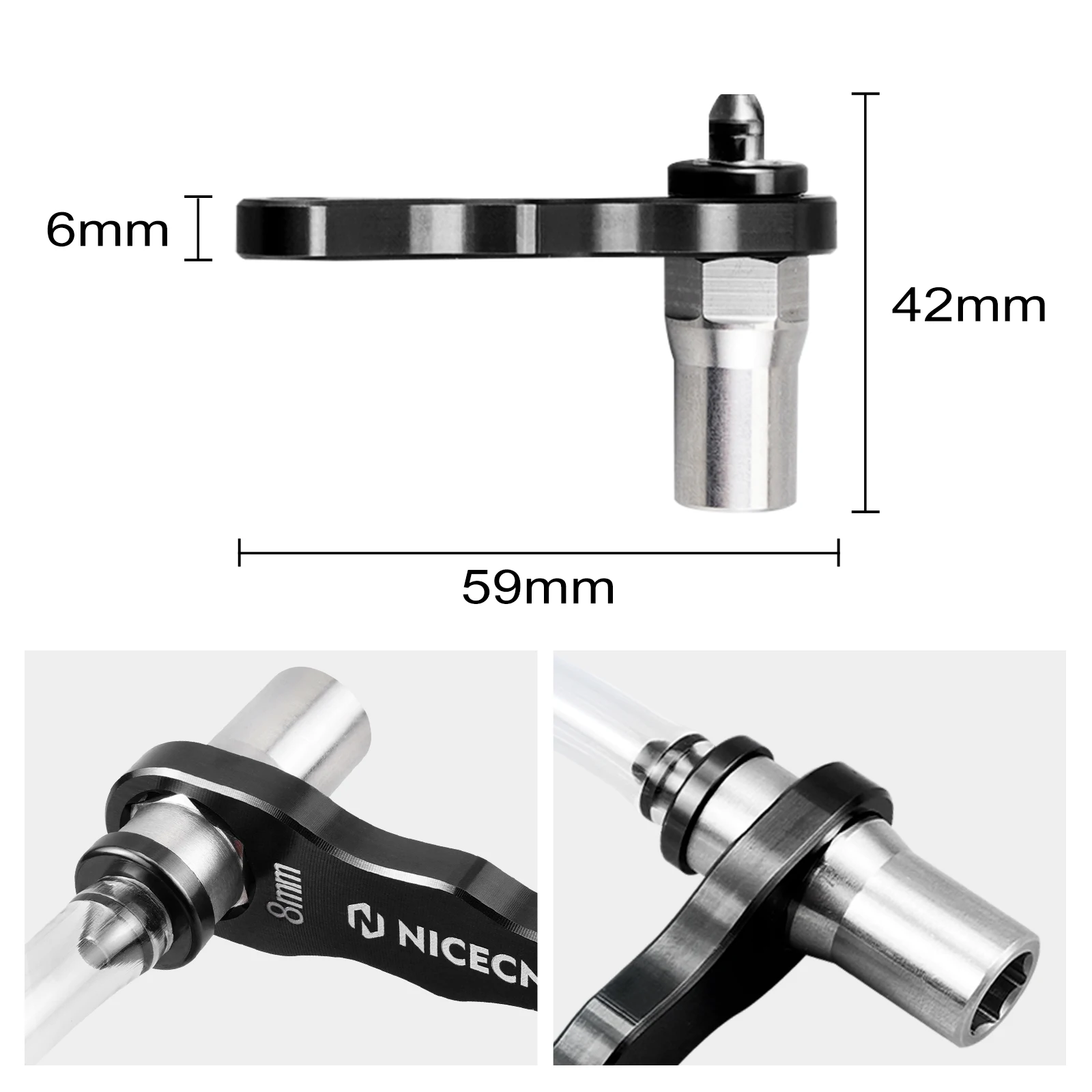 For KTM 690 390 790 990 950 1090 1290 Enduro R SMC SMCR ADVENTURE Motorcycle Hydraulic Brake & Clutch Bleeder Tool 8mm Aluminum