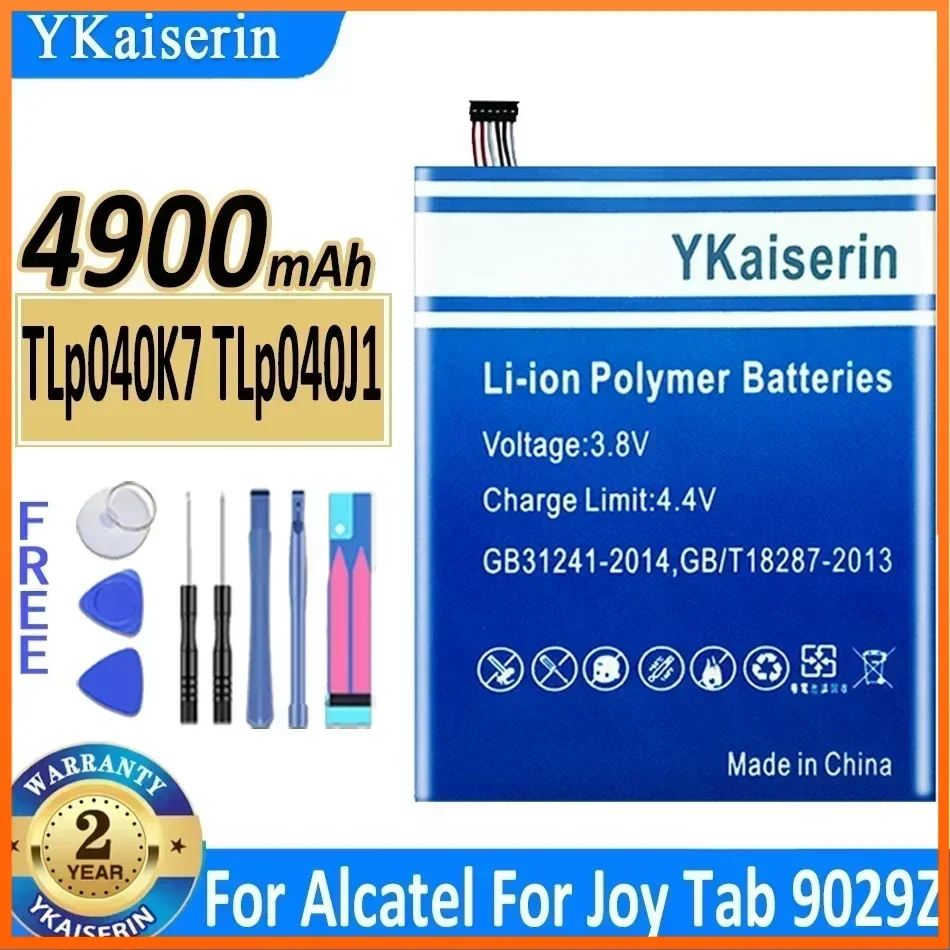 YKaiserin 4900mAh TLp040K7 TLp040J1 Replacement Battery for Alcatel A30 Tablet 4G LTE 9024W 8.0