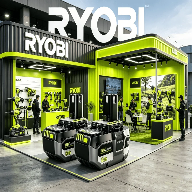 New for RYOBI P108 18V 8.0Ah Battery Replacement For Series, Works with P203 P204 P210 RB18L50 RB18L20 Lithium-ion High Capacity