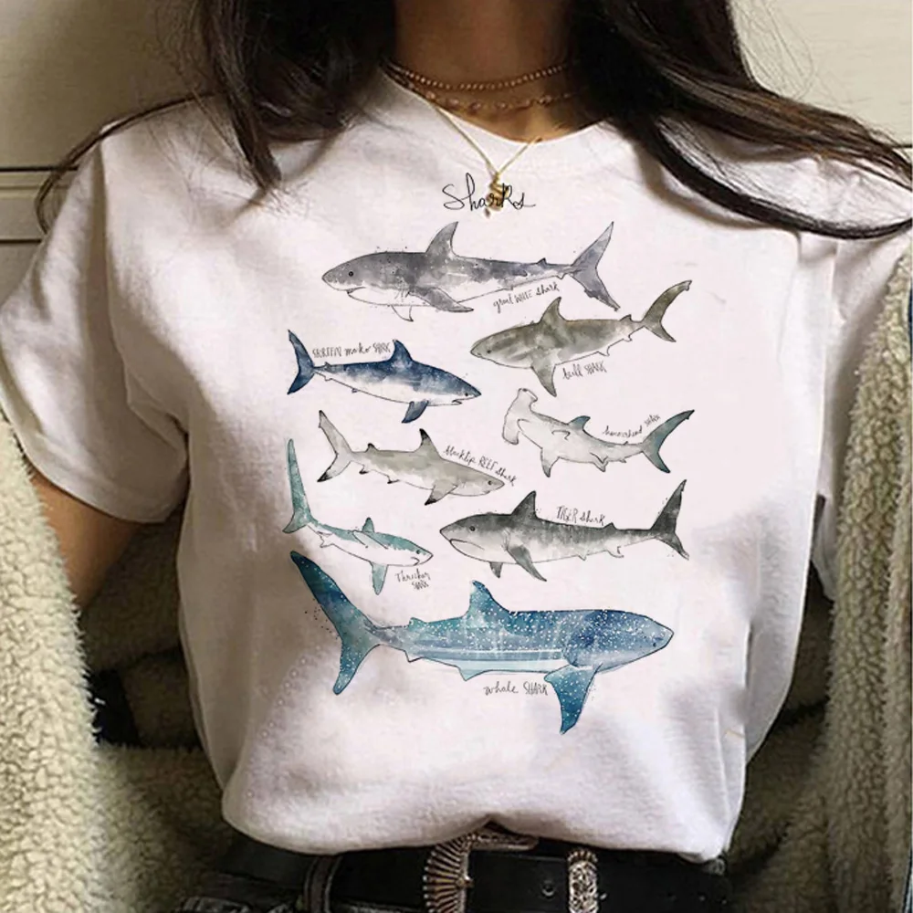 Whales t shirt women summer tshirt female graphic clothes