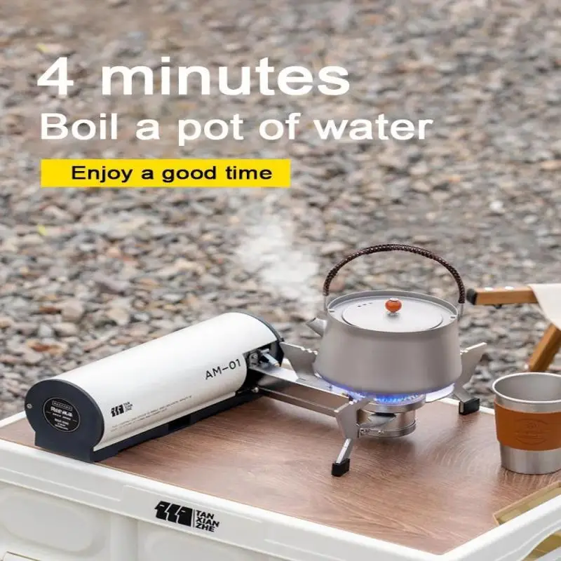 

Folding Cassette Stove Outdoor Portable Hiking BBQ Travel Cooking 2600W Heating System with Carrying Bag