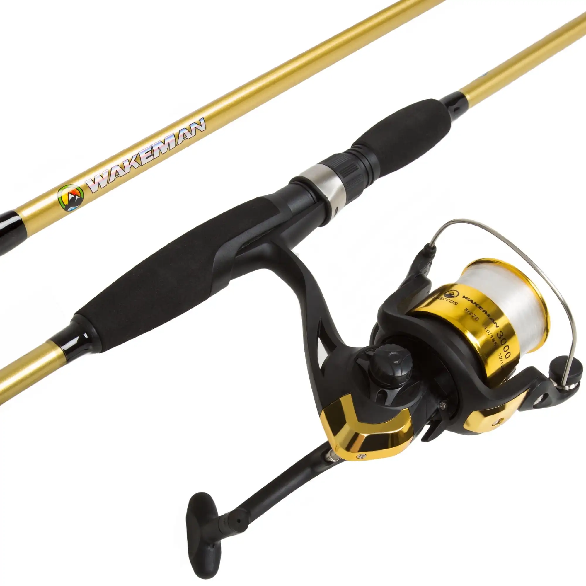 

Fishing Rod and Reel Combo - 2Pc Strike Series Medium Action 78-Inch Spinning Reel Fishing Pole - Angling Gear for Bass and Tro