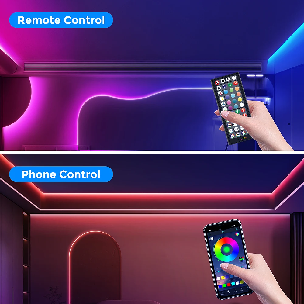 LED Strip light ,RGB ,Color changing,  APP & 44 Key remote, Colour Changing LED Fairy Lights with 16 Million Colours Music Mode