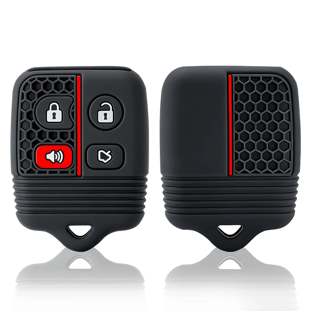 Funda de silicona para llave de coche con 3/4 botones, para Ford Focus Ranger Explorer Freestye F150 F250 E150 Econoline Lincoln Mercury