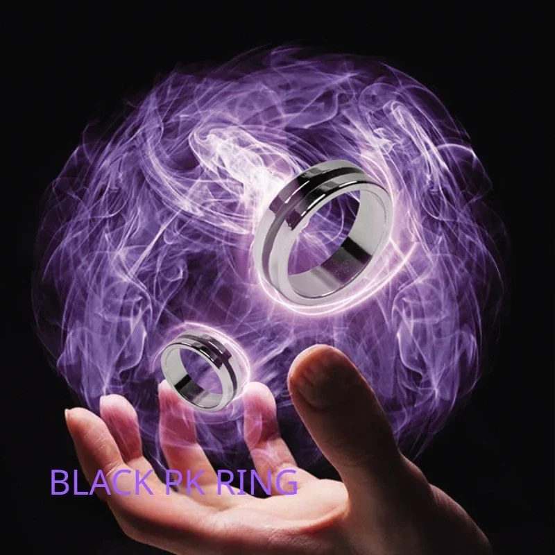 Black Circle Pk Ring Strong Magnetic Magnet Ring Coin Finger Decoration 18/19/20/21mm Size Magic Tricks gimmicks Props