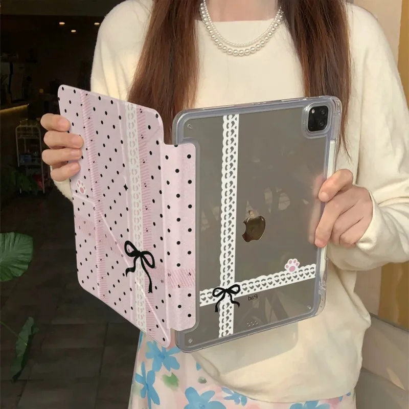 Ins Line Wave Point Butterfly Y2K Cover For iPad Pro 13 11th M5 M4 12.9 A16 10 8 7 9th 10th Air 11 M2 M3 Mini Tablet Case