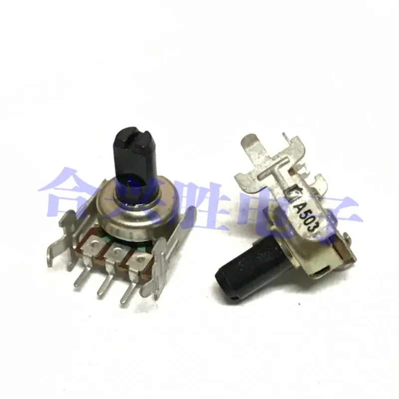 1 Piece 121 Type Rotary Potentiometer A503 A50K Audio Power Amplifier Computer Speaker Volume Potentiometer Shaft Length 10MM