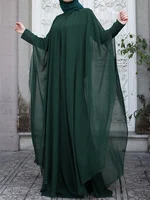 ZANZEA-Robe Abaya en Mousseline de Soie pour Femme, Robes Musulmanes Eid Mubarek, Hijab à Manches sulf, Vêtements Isamiques Éducatifs à la Mode 5