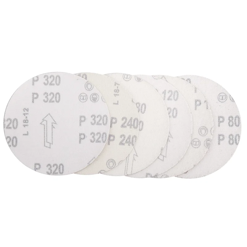 

A58Z 300Pcs 5Inch 125Mm Round Sandpaper Disk Sand Sheets Grit 80/100/120/180/240/320 Hook And Loop Sanding Disc