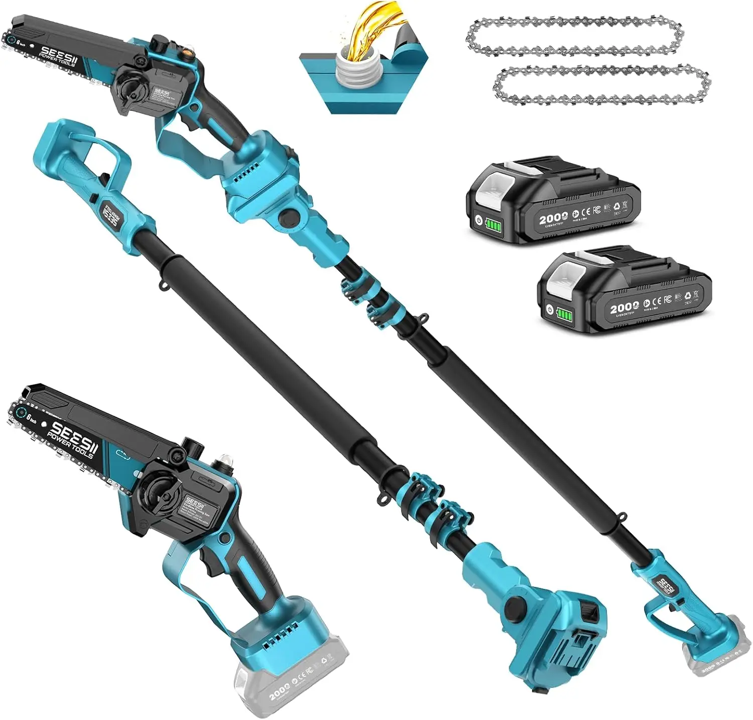 2-in-1 Electric Pole Saw Built for Tree Trimming