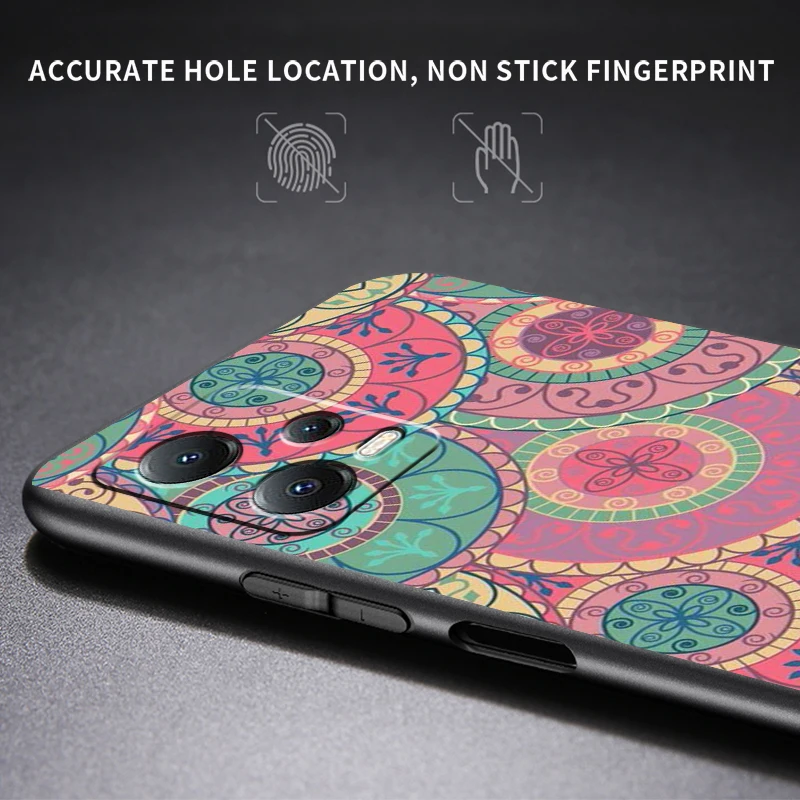 Mandala Flowers Beautiful Art For Xiaomi Redmi Note 13 12R 12 12S Turbo 11 11T 11S 10 10S Pro Plus 5G Black Back Phone Case