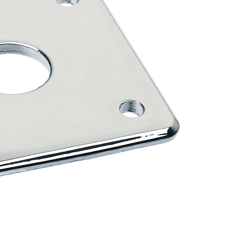 

Guitar Jack Plate Pickup Output Input Socket Plate Chrome Metal Screws Easy Install Electric Guitar Bass Silver Rigid Strong