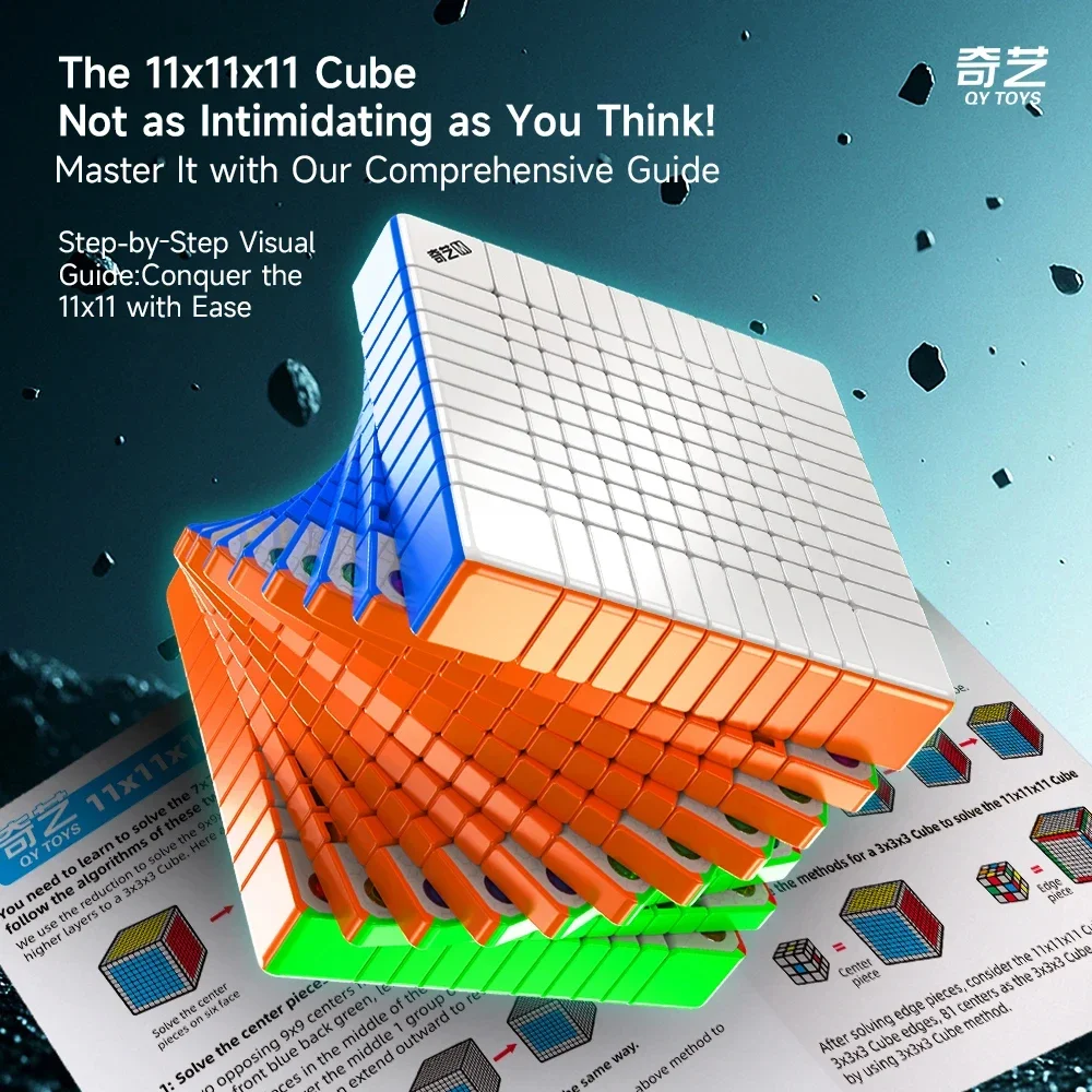 [CubeFun] QiYi 11x11 M الكرة الأساسية ماجيك المغناطيسي مكعب السرعة QY Magico Cubo المهنية لغز لعب ألعاب للأطفال للهدايا