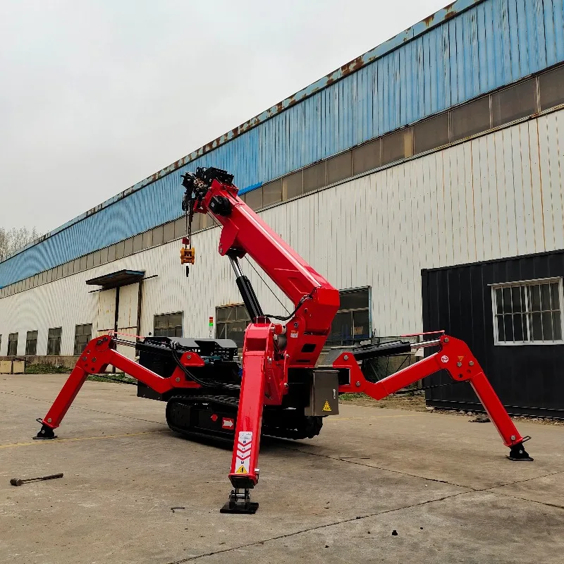 Gru ragno cingolata a doppio scopo da 1 tonnellata Mini gru ragno telecomandata