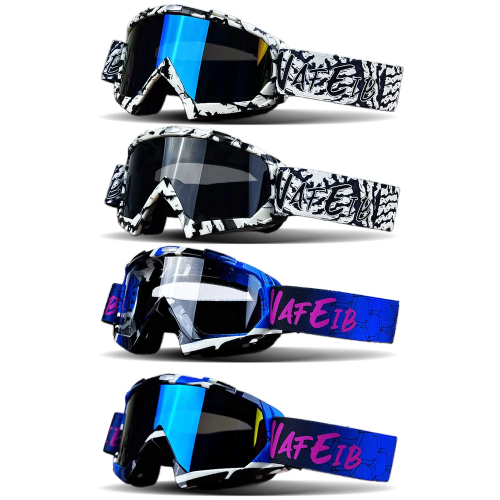 NAFEIB Dirt Bike Goggles Motorcycle Snowboard Snowglasses Men Windproof Outdoor Glasses Off-road HD Lens Sunglasses