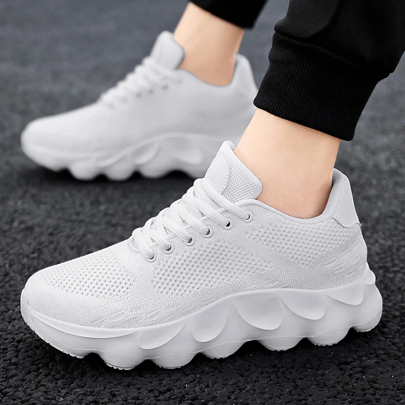 Weiße Herren Laufschuhe plus Größe 48 atmungsaktive Laufschuhe für Männer Anti-Rutsch-Herren Laufs chuh Zapatos Para Caminar