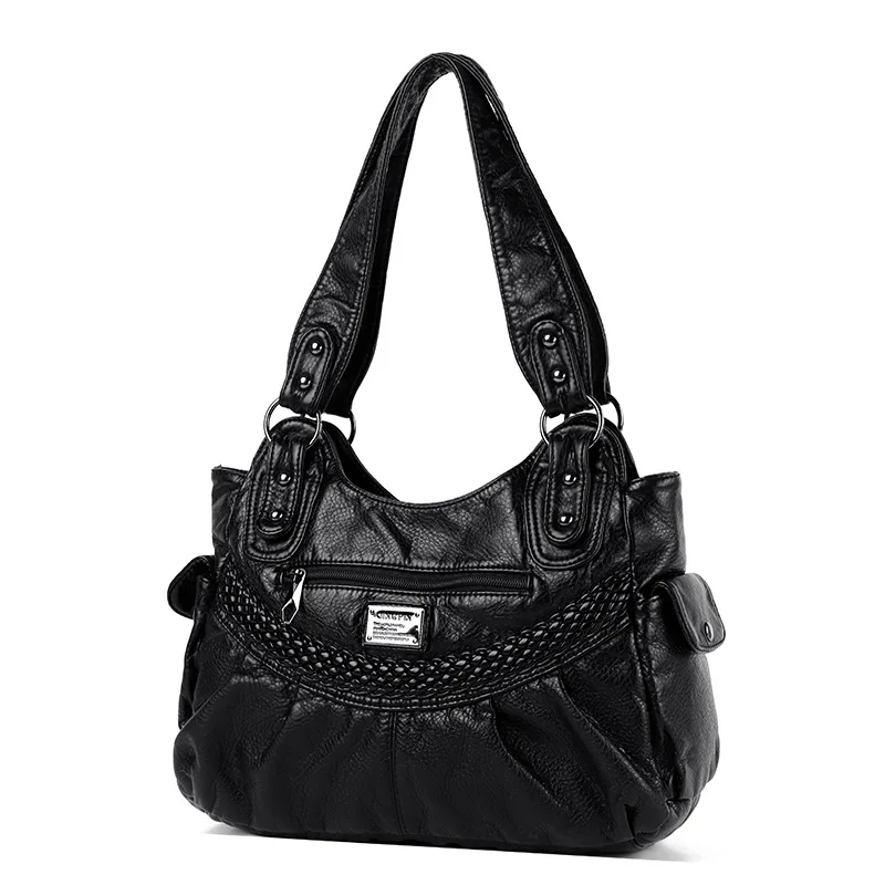 

Мягкая искусственная кожа, оригинальная брендовая женская сумка для покупок, роскошная дизайнерская ретро-сумка De Luxe Femme, новая сумка через плечо