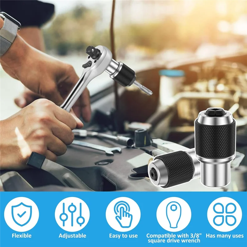 

Classy-Socket Set Tap Holder Tool 3/8" Stable Tap Holders Sockets Compatible Tap Extractor Tool Forscrew Extractors