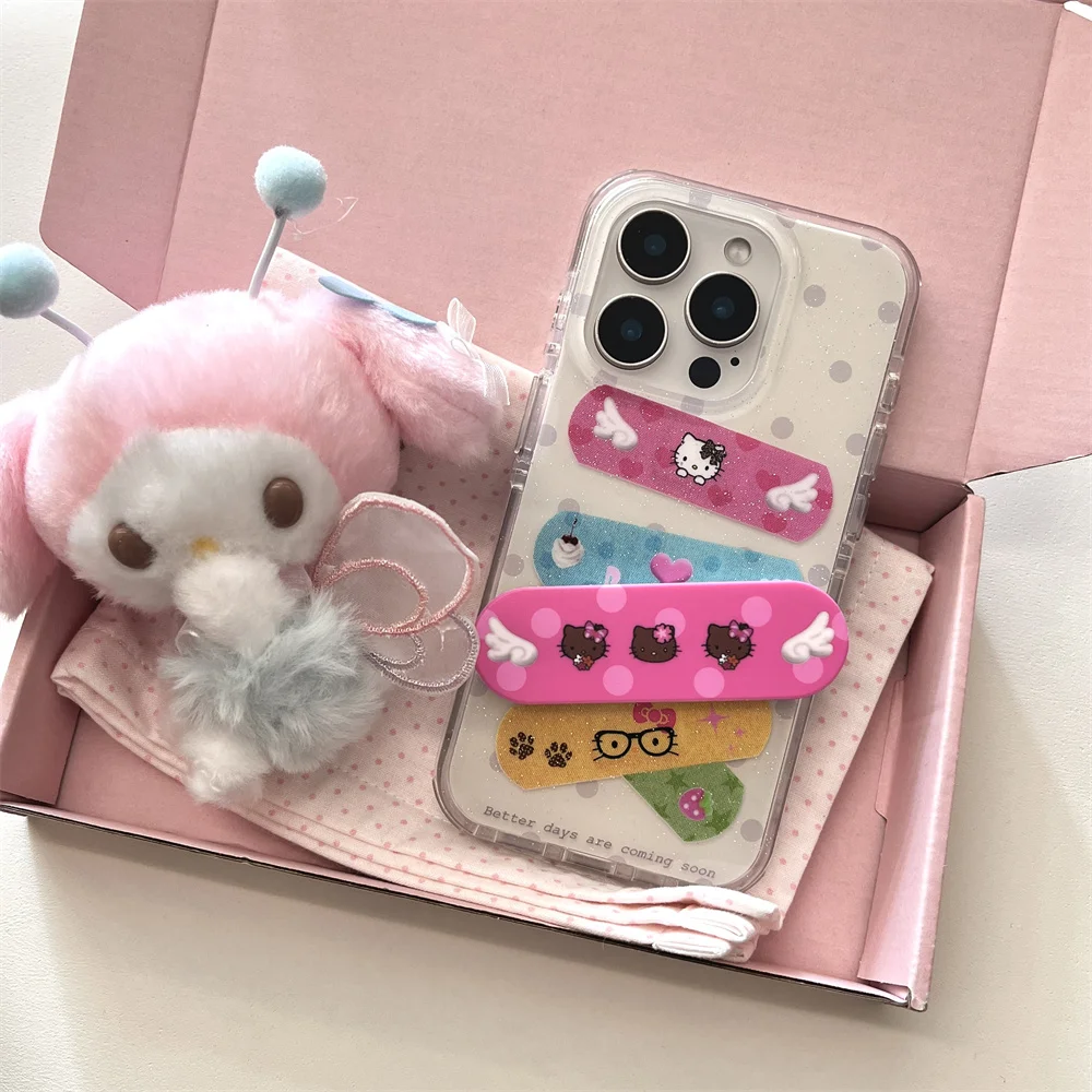 

Funny Wings Hello Kitty Girls New Protective Cover for iPhone 13 15 14 16 Pro Max 16 Fundas with Stand Cartoon Cute Phone Case