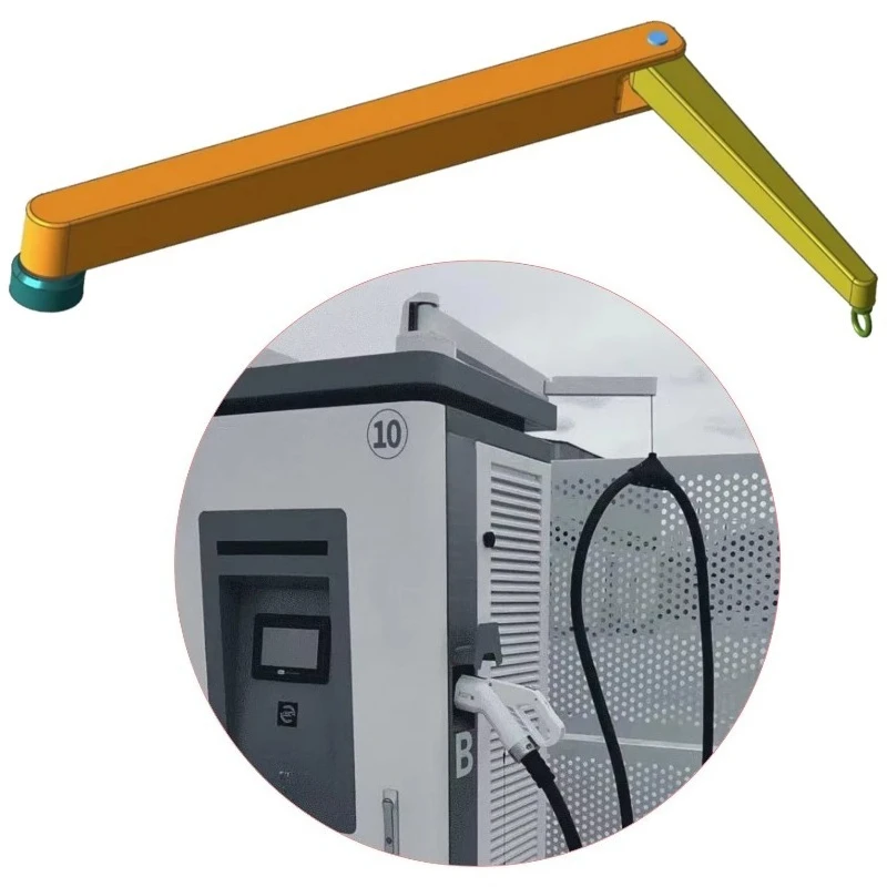 Swivel Arm Adjustable Aluminum Alloy Heavy Rotation Extension Fast Electric Charger Cable Management System, Load Capacity 80kg
