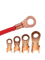 OT Type Wire Terminal Copper Nose Lugs Crimp Open Mouth Cable End Connector 30/60/100/150A Crimping Ring wire terminal connector