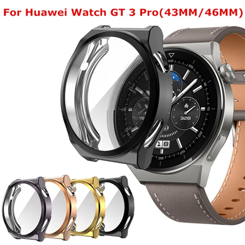 Soft TPU Case for Huawei Watch GT 3 Pro 46mm All-Around Watchband Cover GT3 GT3Pro 46mm 42mm Screen Protector Cover Bumper Cases