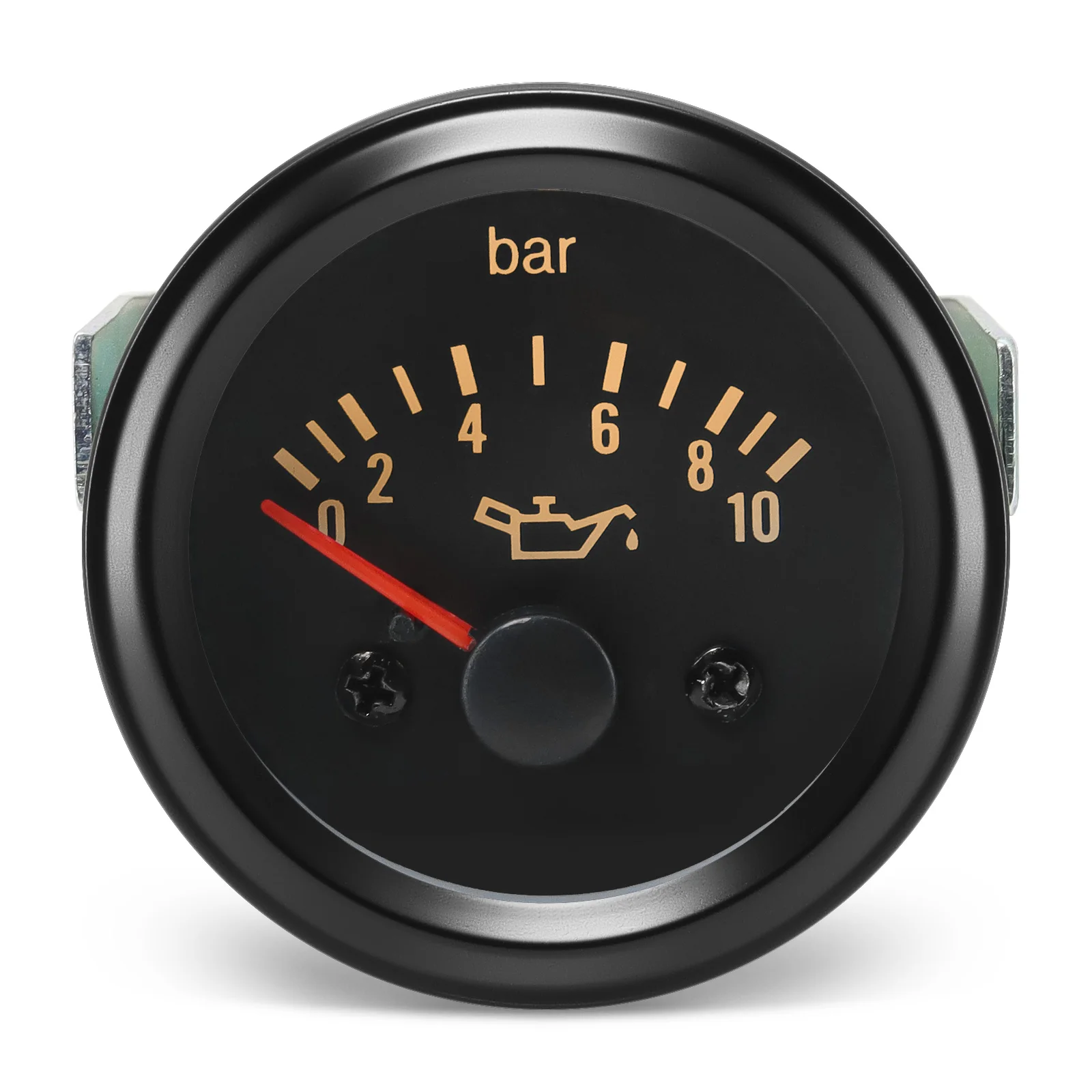 Yellow LED 52mm VDO Gauge 0~10 Bar Oil Pressure Gauge no Sensor Oil Press Meter Indicator for Diesel Generator Car DC24V custom