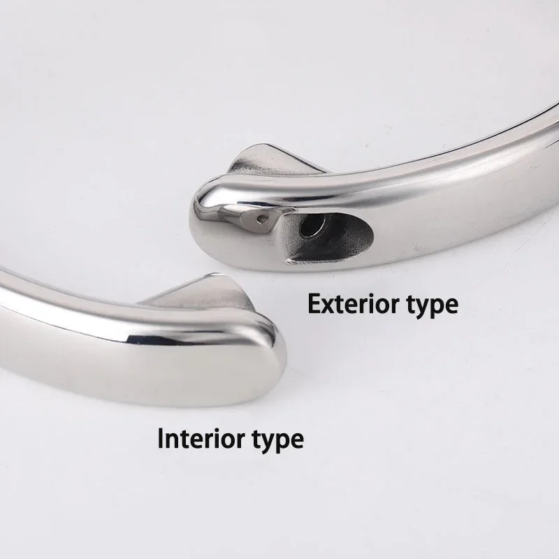 304 Stainless Steel Heavy Duty Load Bearing Pull Handle Industrial Machine Curved Handle Internal External Mounting 100mm/150mm