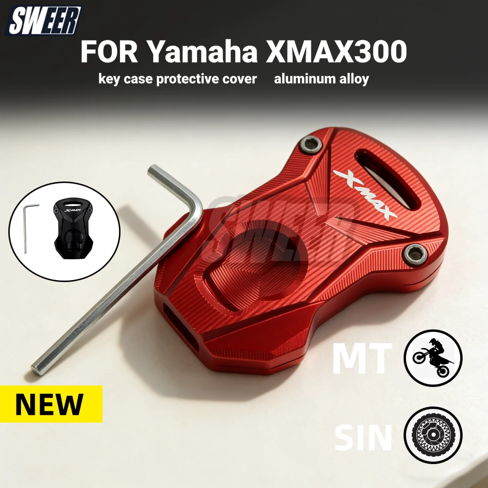 SWEER motorfiets modificatie aluminium sleutelbehuizing beschermhoes CNC shell sleutelhanger Fit voor Yamaha XMAX300
