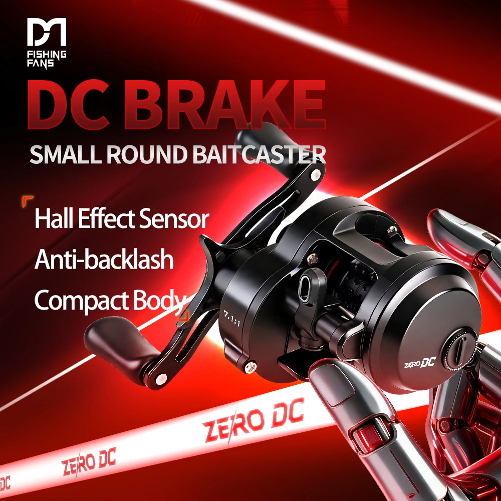 Spincast Reel - Carretilha de Pesca FISHINGFANS DC-ROUND 7+1BB,