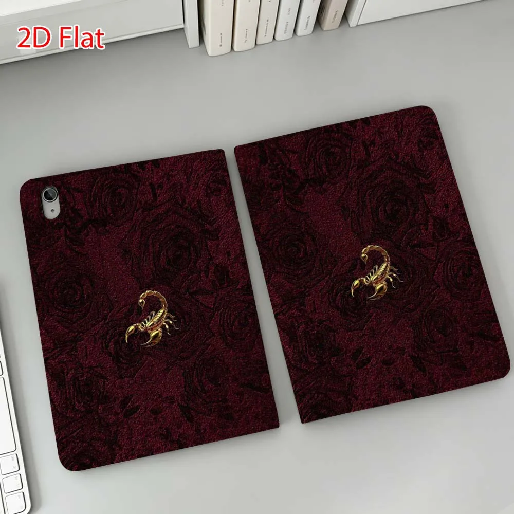 Scorpion Art Pattern For Apple iPad Pro Mini A16 A17 A14 4 5 6 7 6th 12th 9Gen 12.9 11 13 M4 inch Tablet Case Soft