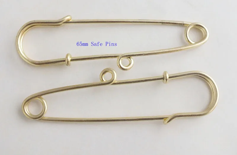 65mm Golden safe pins for you !! China factory direct 200pcs wholesale