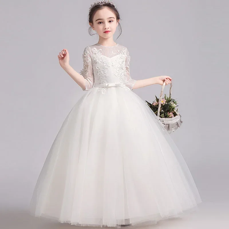 

Girls Elegant Dresses Gala Dress for Girl Girl's Ceremonial Dress Brides Wedding Dresses for Formal Occasions Ball Gown Sukienka