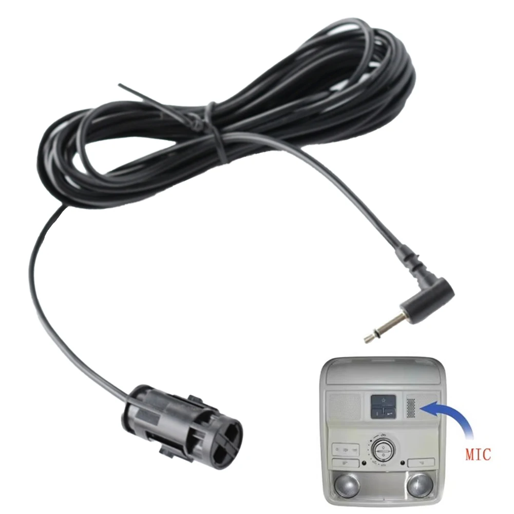 

1pc Car Audio Microphone 3.5mm Plug Mic Stereo Wired External Microphone For Golf For Passat For Skoda Reading Light Panel