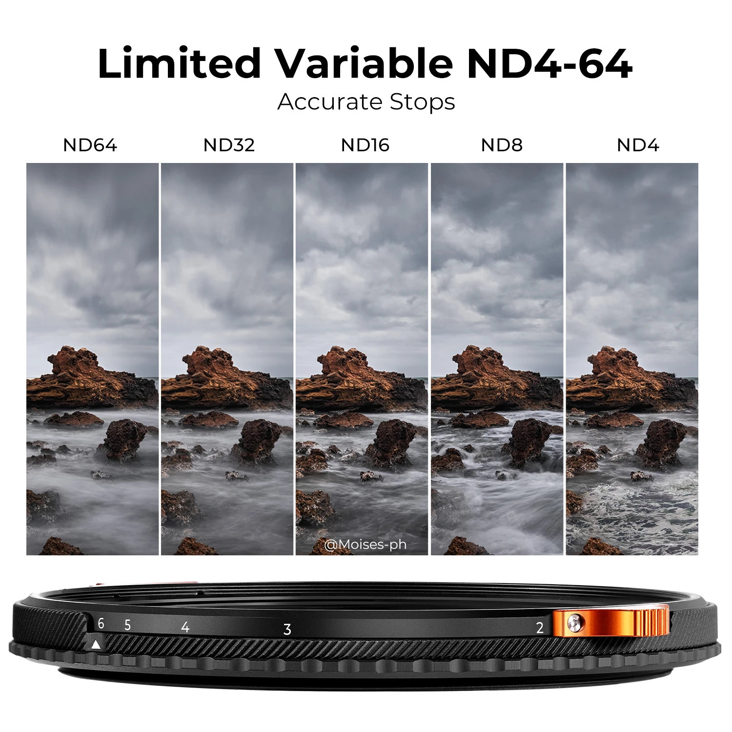 K&F Concept Variable ND4-ND64 CPL Polarization 2 In 1 Multifunctional Filter 49mm 52mm 55mm 58mm 62mm 67mm 72mm 77mm 82mm