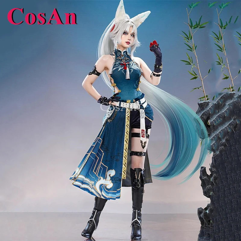 CosAn Game Honkai: Star Rail Feixiao Cosplay Costumes Gorgrous Sweet Elegant Combat Uniform Halloween Party Role Play Clothing