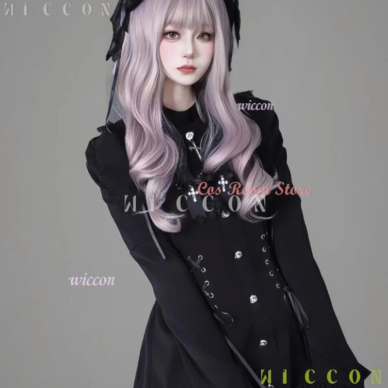 فانتازيا الهالوين جديد جيراي كي الزي لوليتا الفتيات بلوزة فستان السراويل النساء Kawii القوس الأسود Disfraz De Mujer