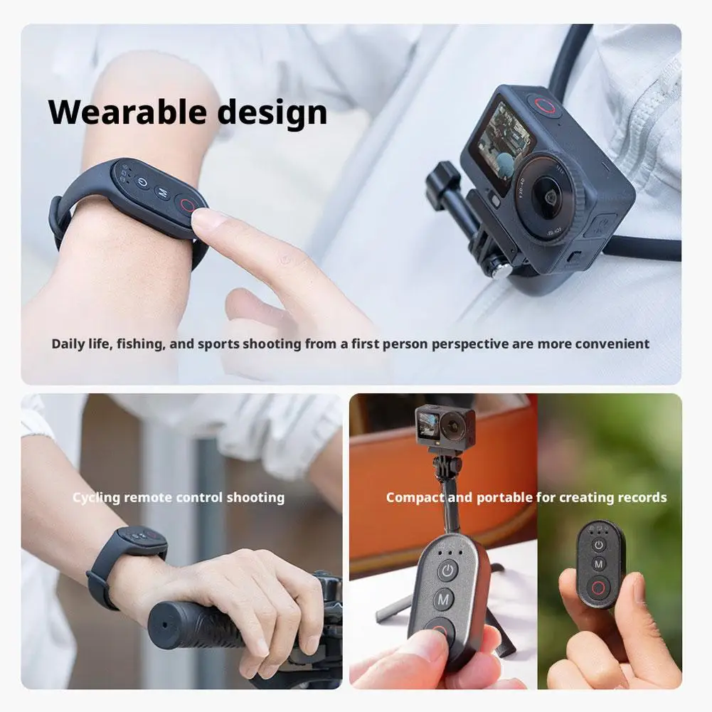 Bluetooth Wristband Remote Control For DJI Action 6 5 4 3 Insta360 GoPro Photography Wireless Shutter Selfie Sports Vlog Camera - view 5