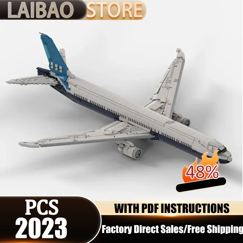 

Модель самолета из строительных блоков MOC: ВВС / Боинг 777. Технологичные кирпичики для сборки самолета своими руками. Конструктор. Подарки.