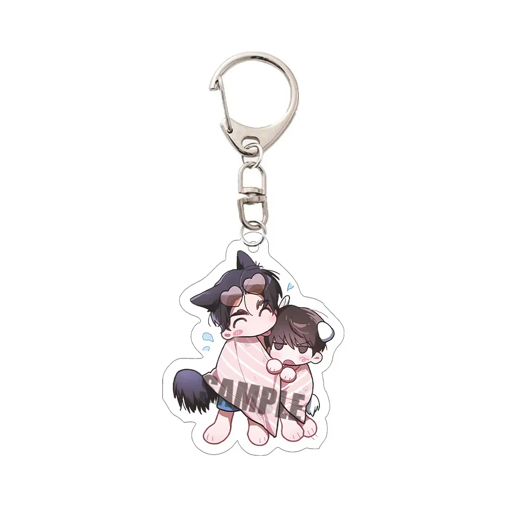 6CM Anime Don't Touch the Puppy Keychain Acrylic Stand Model Characters Ornament Accessories Goods Christmas Gifts