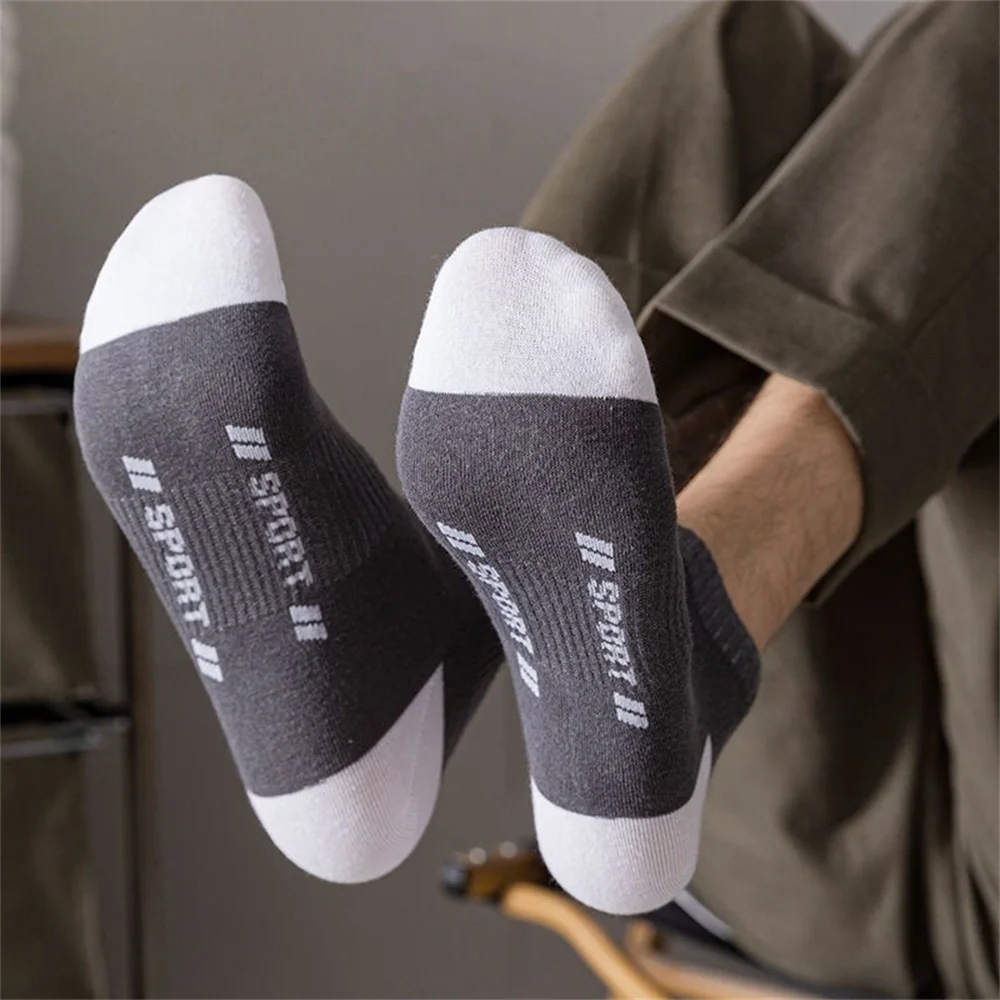 5/10/20 Pairs New High Quality Thin Men's Sports Short Socks Ins Trend Breathable Casual Short Socks Sweat-absorbing Boat Socks