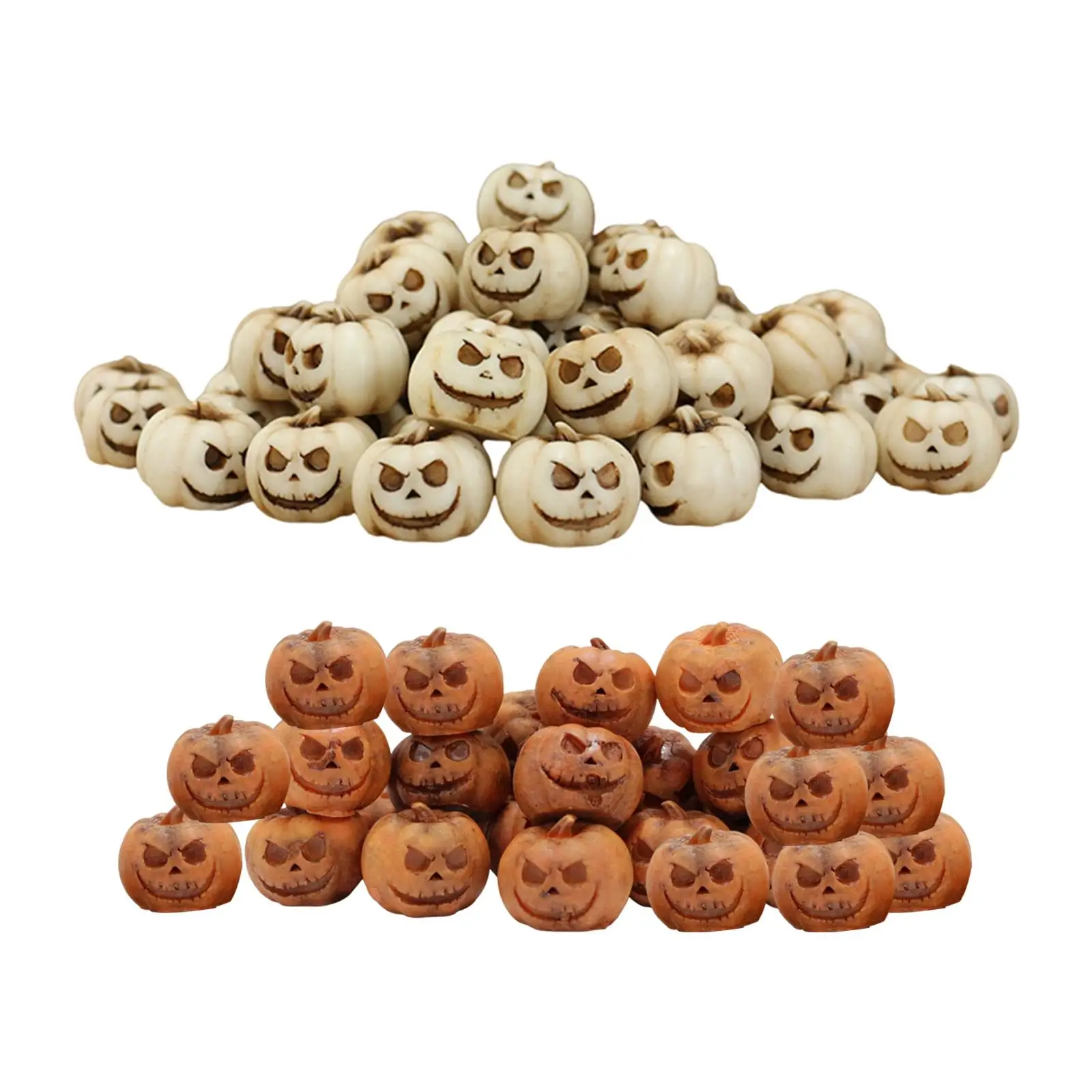 20Pcs Halloween Pumpkin Statue Crafts for Home Decor Gift Resin Figurine for Landscapes Office Desktop Fairy Gardens Living Room