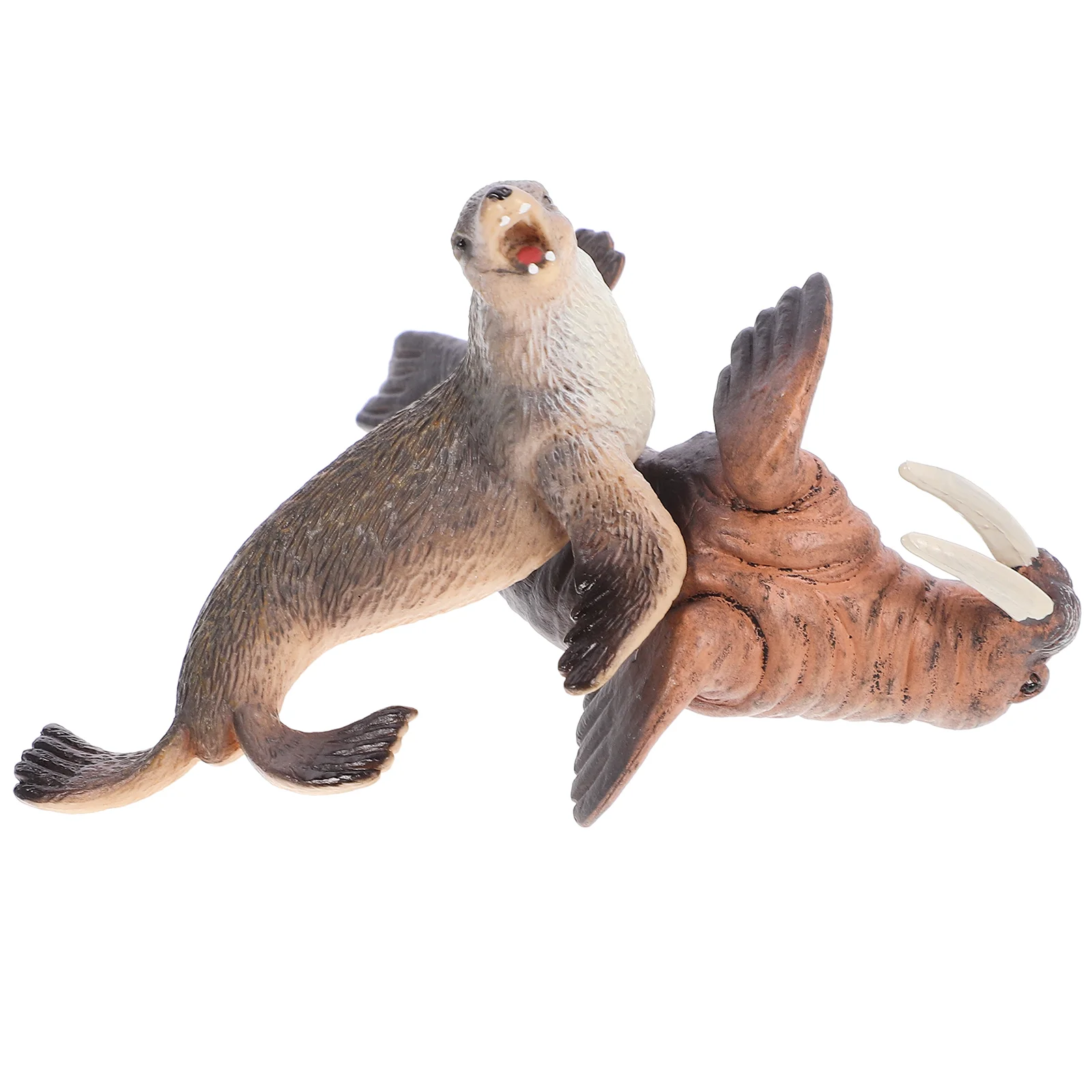 Sea ​​lion Walrus Toy Small Marine Animal Model Simulation Toys Ornament Decors Statue Realistic Fish Tank Decoration