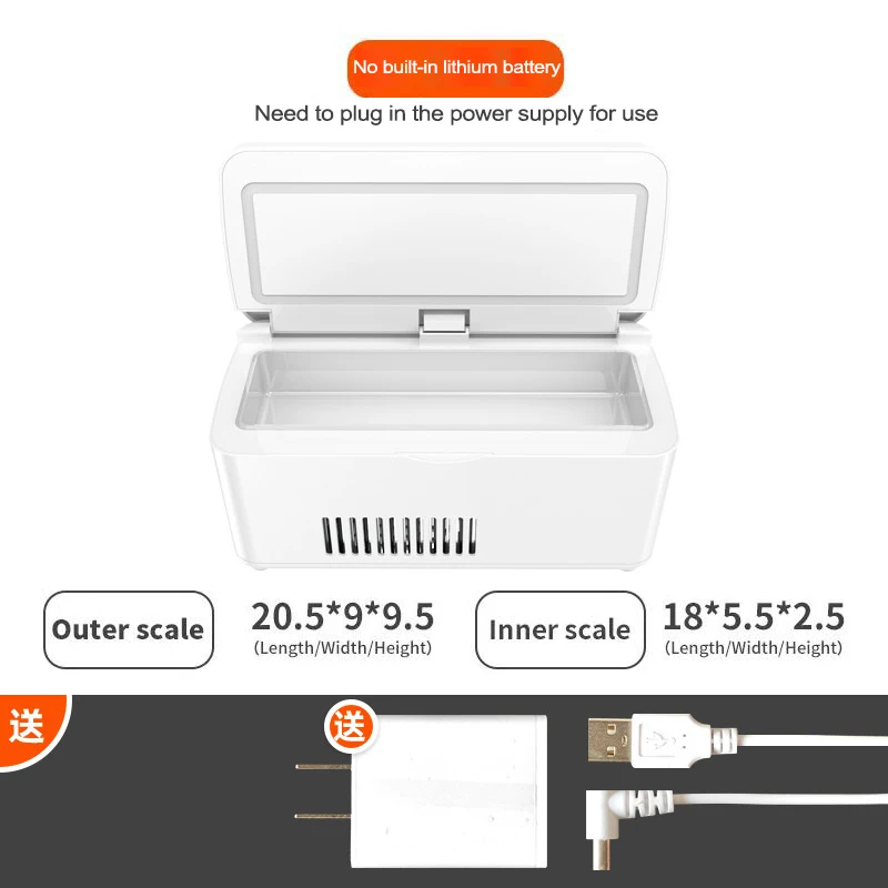 Şarj edilebilir ilaçlar buzdolapları Mini seyahat insülin soğutucu kutu çanta 2-18 ℃ ile ilaç insülin için taşınabilir buzdolabı durumda