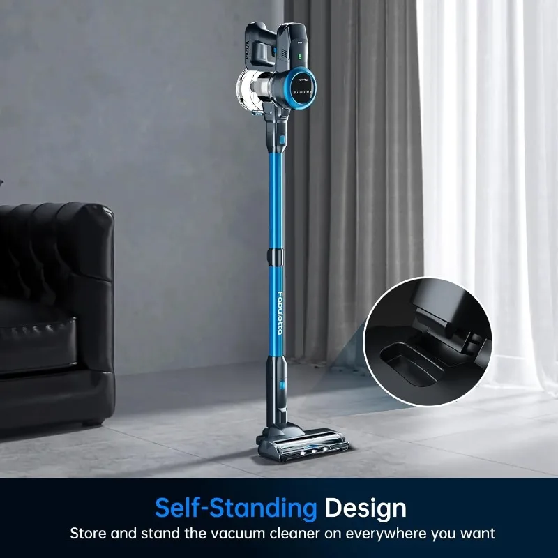 FABULETTA Aspirapolvere senza fili con display a LED, motore brushless, autonomia massima di 50 minuti con batteria staccabile