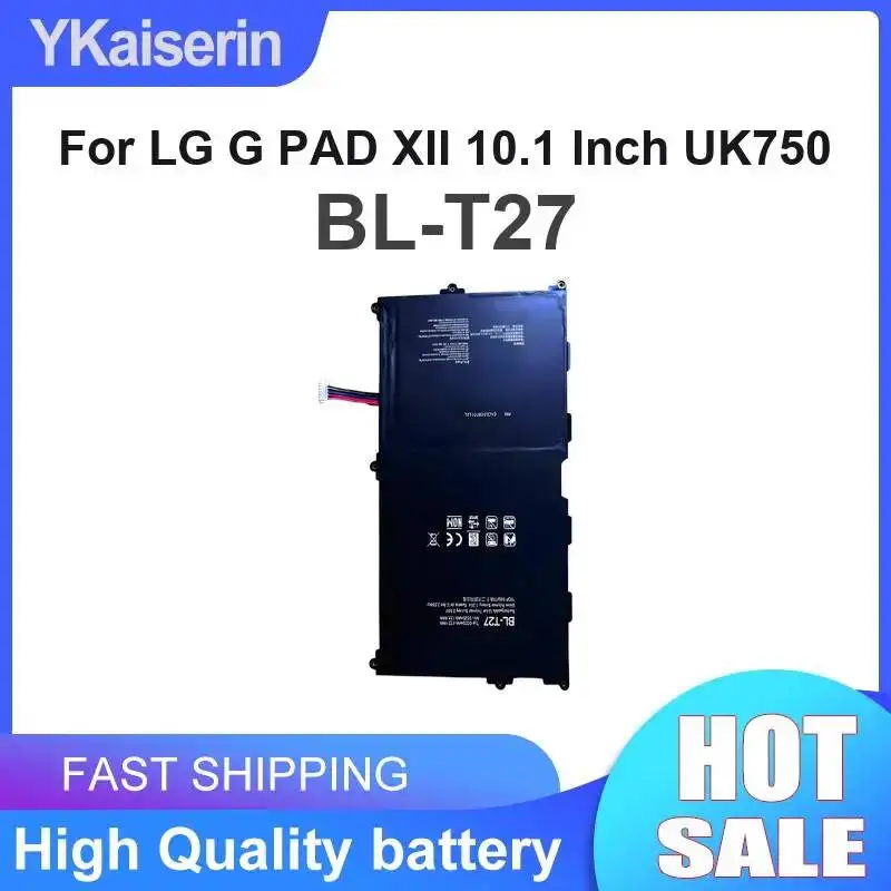 BL-T27 6000mAh High Quality For LG G Pad Xii 10.1 Inch UK750 Rapid Charging Tablet Battery