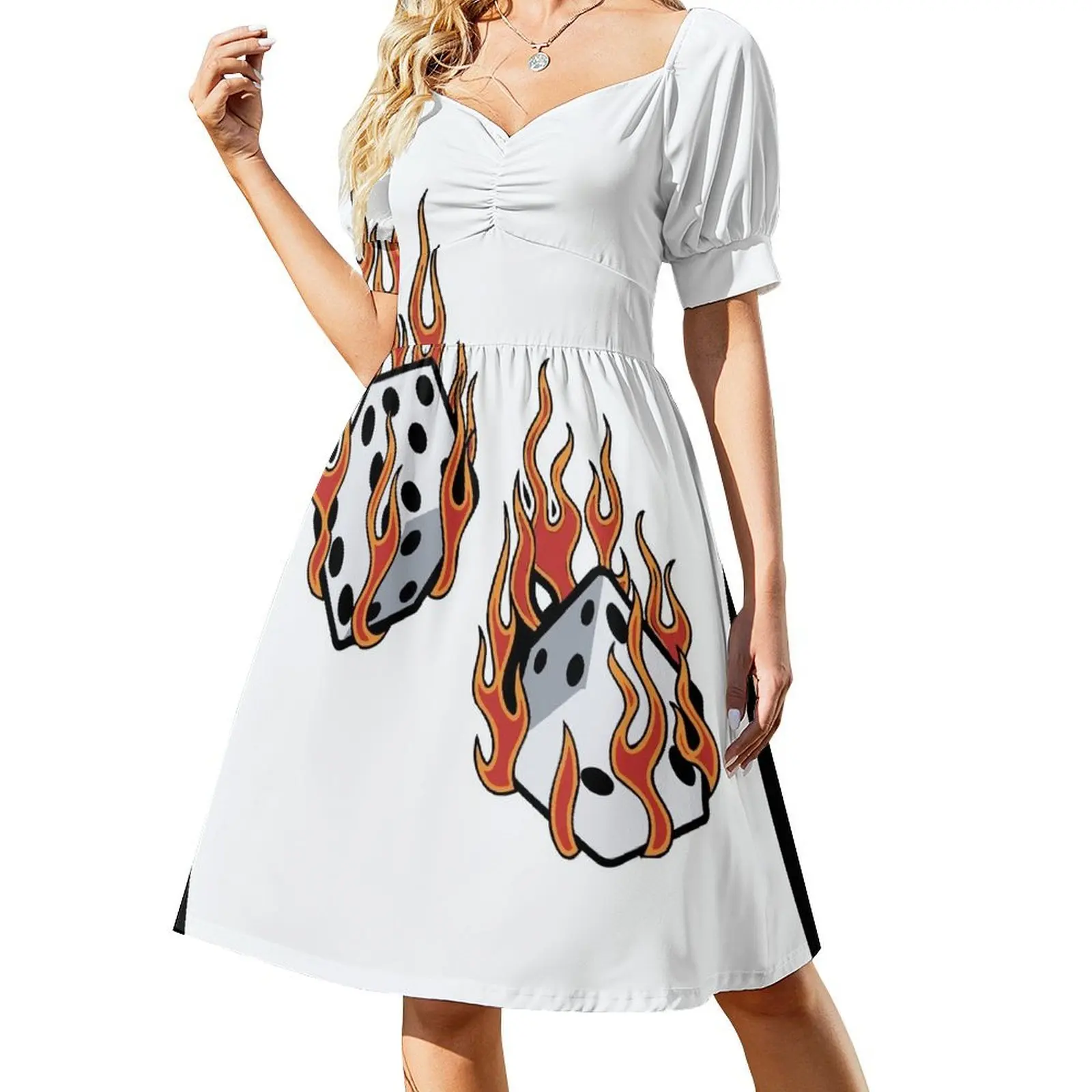 

Flaming Dice Sleeveless Dress dresses korean style summer dresses for women 2024