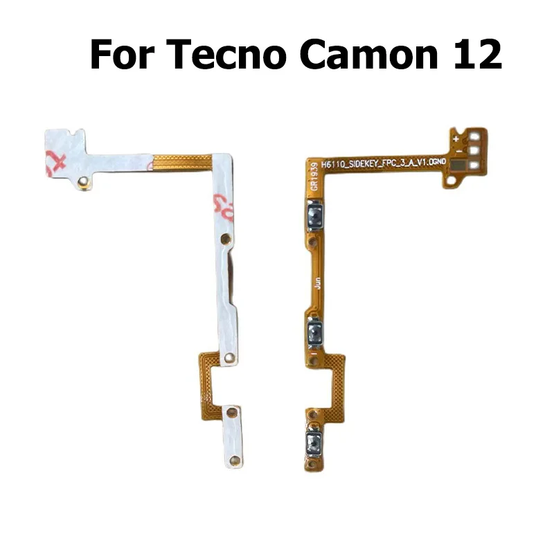 For Tecno Camon 17 16 15 12 Air Pro Premier Volume Side Power Switch On Off Button Key For Camon 18 Flex Cable