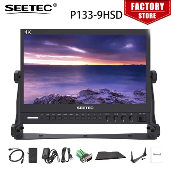 SEETEC P133-9HSD 알루미늄 하우징 프로 방송 4K 모니터, 울트라 HD 1920x1080 LCD IPS 스크린, 3G SDI 4K HDMI YPbPr AV DVI, 13.3 인치