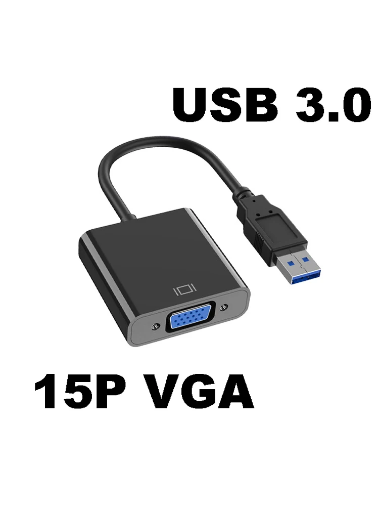 NEW 2026 USB 3.0 To VGA Adapter External Video Card Multi Display Converter For Desktop Laptop PC Monitor Projector HDTV - view 2